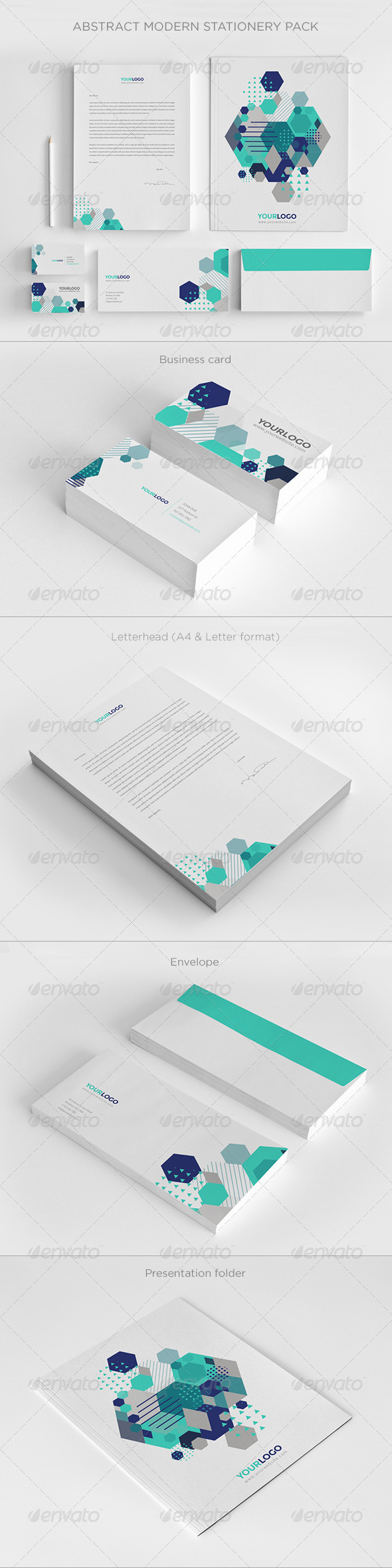 Abstract Modern Stationery Pack - Stationery Print Templates