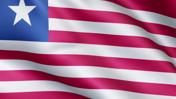 Flag of Republic of Liberia | Liberian flag | UHD | 60fps alt