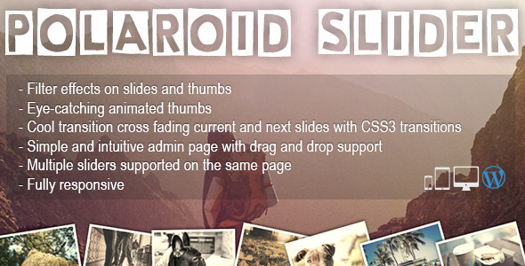 Loose extremely Simulate Polaroid Slider - Slider with animated thumbnails & CSS filter effects by  GAThemes