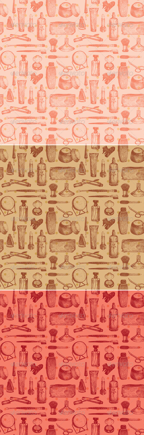 Cosmetics and Beauty Seamless Pattern - Patterns Decorative