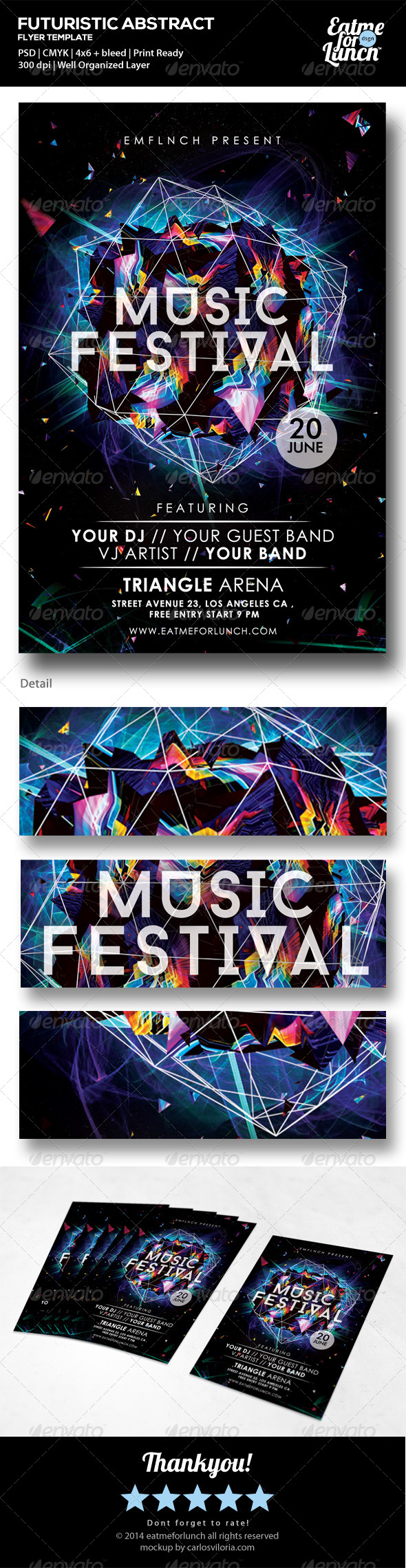 Futuristic Music/Gigs/Festival Flyer Templates - Clubs & Parties Events