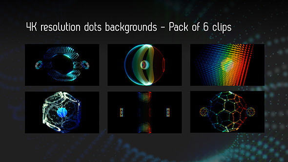 Dots Objects Backgrounds - Pack Of 6 Videos