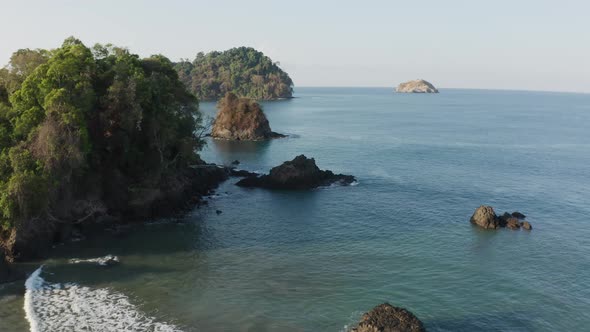 Aerial view of Manuel Antonio National Park in Costa Rica alt