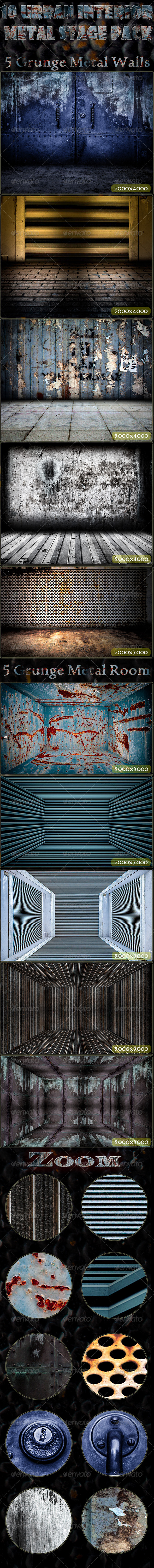 Urban Interior Metal Stage Pack - Urban Backgrounds