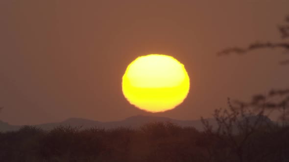 Orange Sunrise in Africa