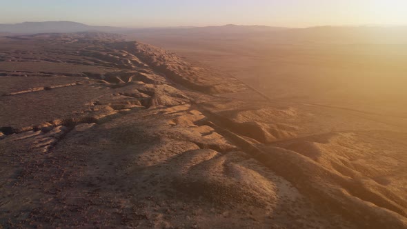 Aerial of the San Andreas Earthquake Fault near Los Angeles alt