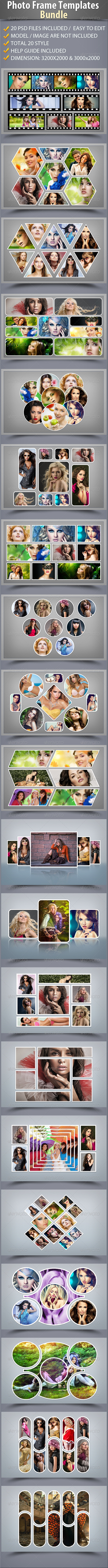 Photo Frame Templates Bundle - Photo Templates Graphics