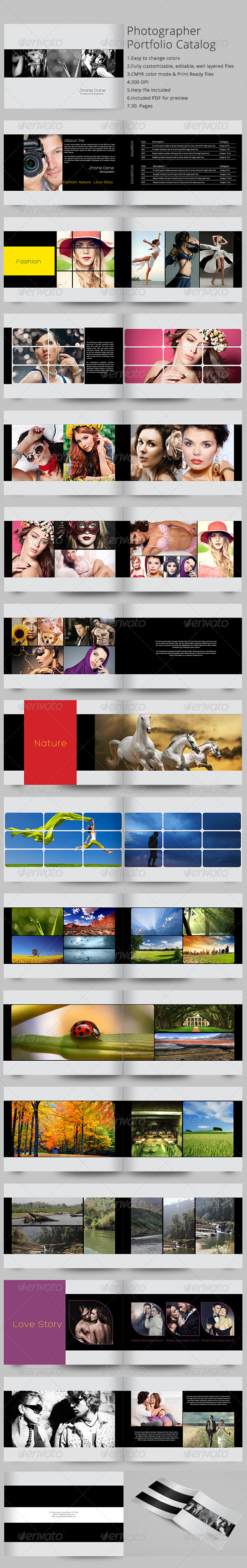 Photographer Portfolio Catalog - Portfolio Brochures