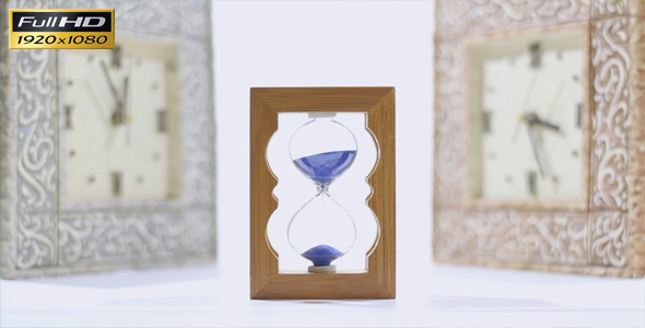 Hourglass And Wall Clocks