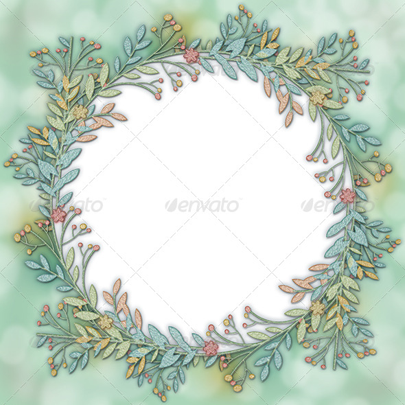 Wreath Frame Background - Backgrounds Graphics