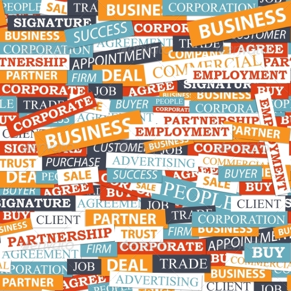 Seamless Pattern Composed of Words - Computers Technology