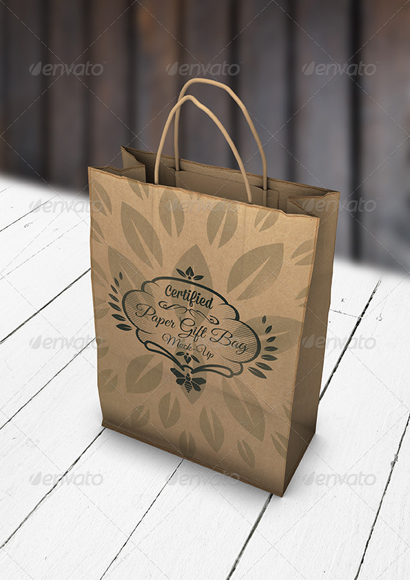 Download Paper Gift Bag Mock-Up | Eco Gift Bag Mockup by Mock-Up ...