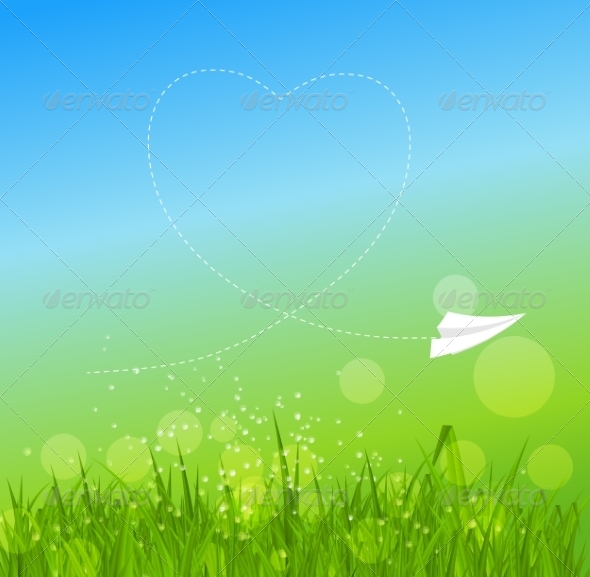 Summer Abstract Background with Grass - Landscapes Nature