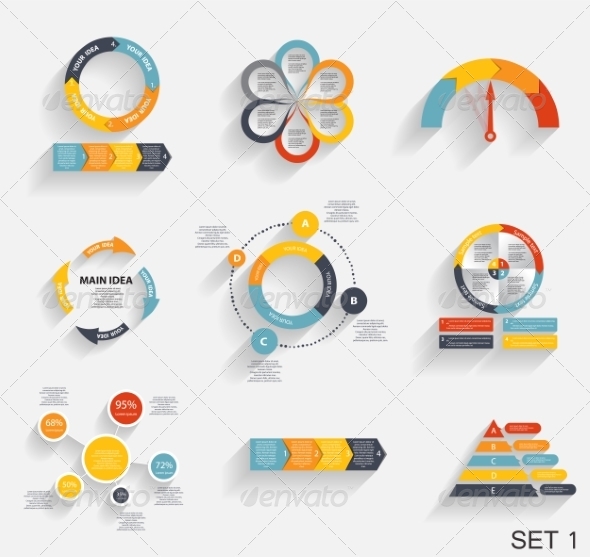 Collection of Infographic Templates for Business - Web Technology