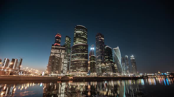 Skyscrapers Business Center Moscow City Skyscrapers Timelapse alt