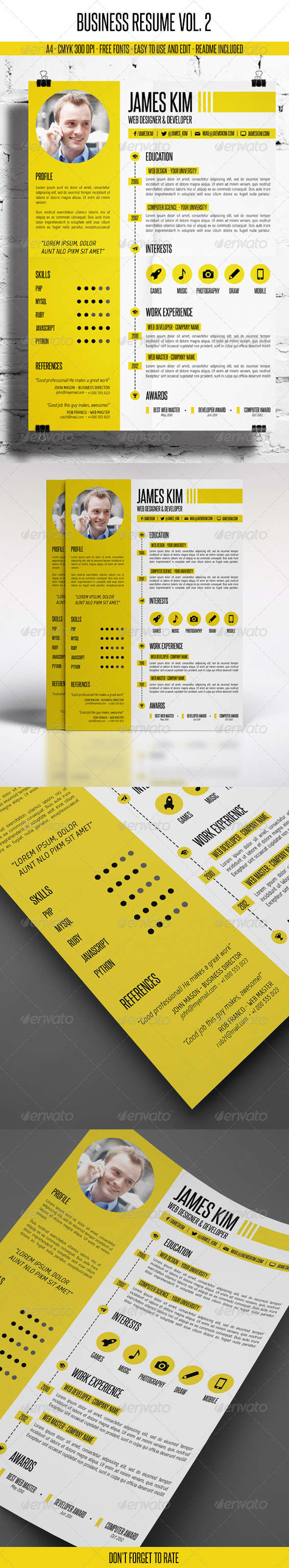 Business Resume Vol. 2 - Resumes Stationery