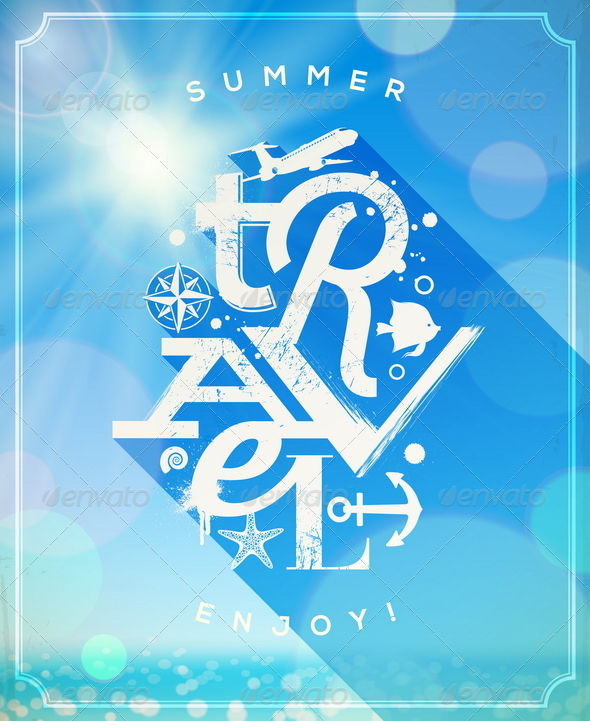 Summer Travel Lettering Design - Travel Conceptual