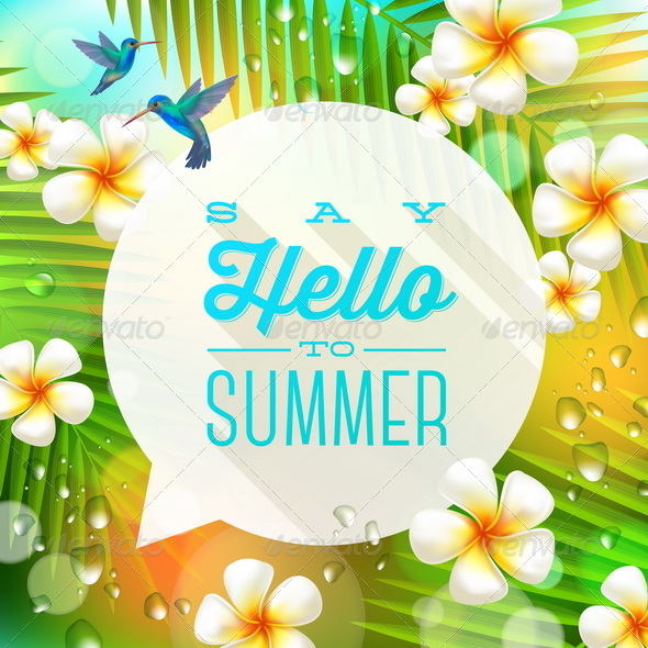 Speech Bubble with Summer Greeting - Nature Conceptual
