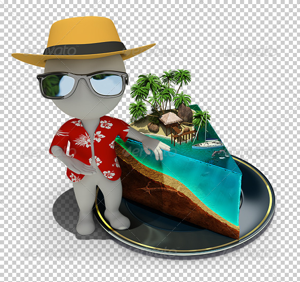 3D Small People - Piece of Paradise - Characters 3D Renders
