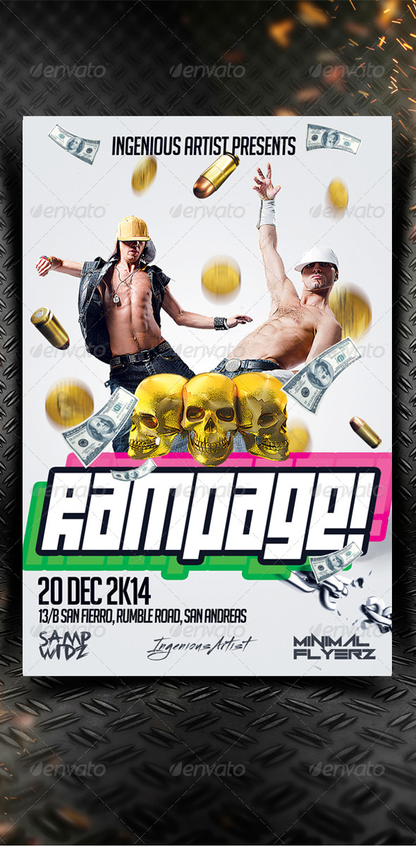 Rampage Party Flyer - Clubs & Parties Events