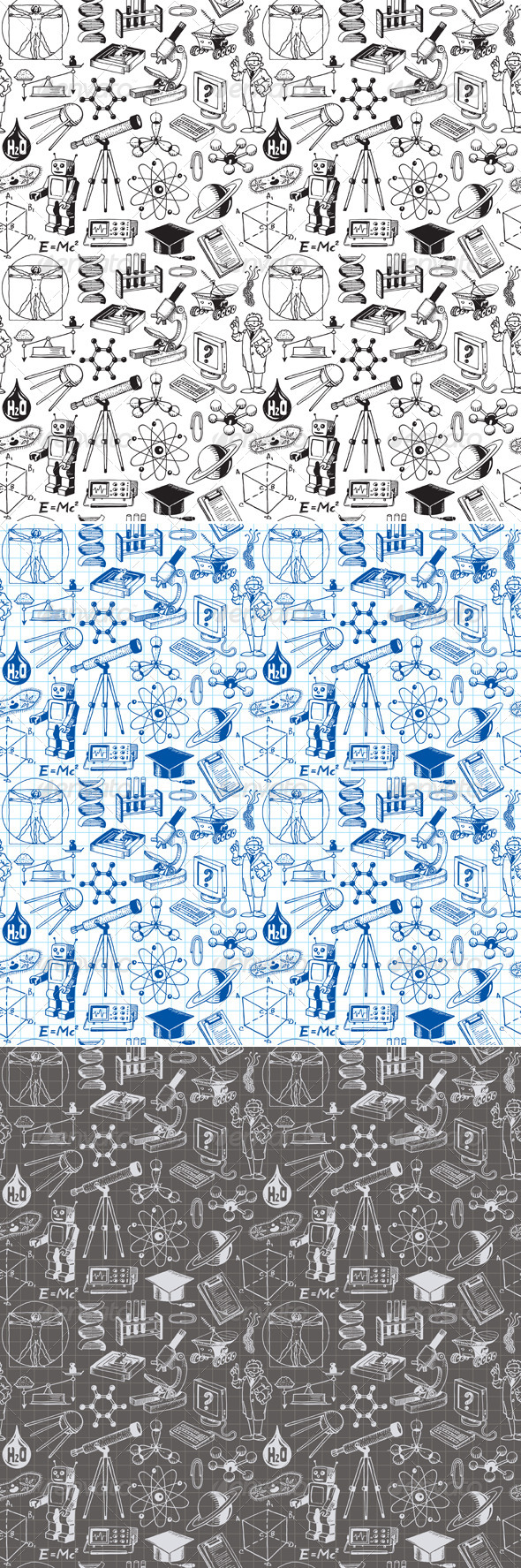 Science and Education Seamless Pattern - Patterns Decorative
