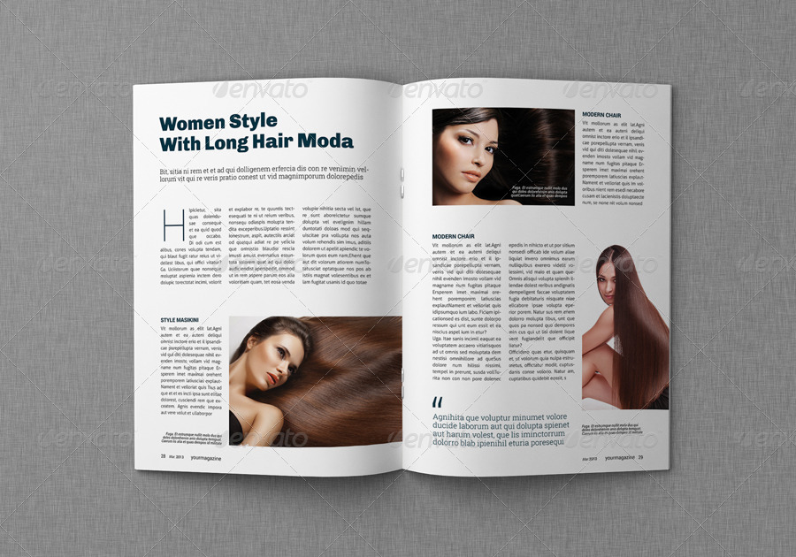 A4/Letter Clean Magazine Template, Print Templates GraphicRiver