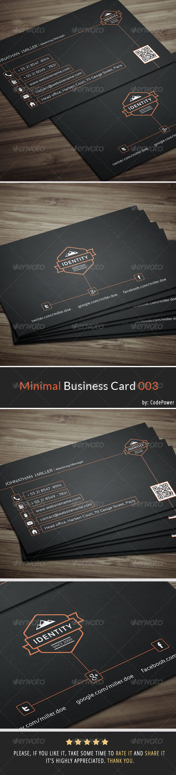 Minimal Business Card 003 - Corporate Business Cards