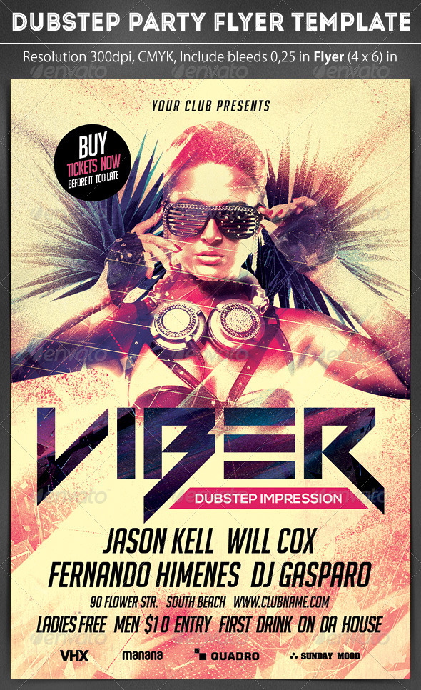 Dubstep Party Flyer - Clubs & Parties Events