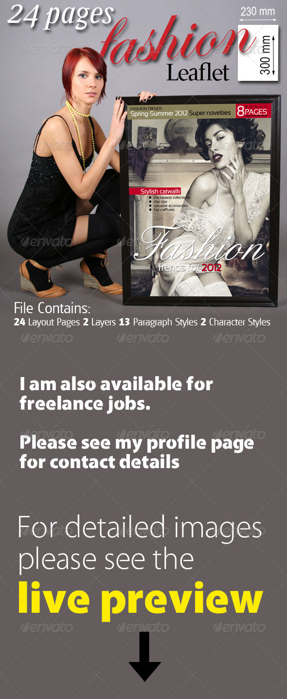 24 Pages Fashion Leaflet - Magazines Print Templates