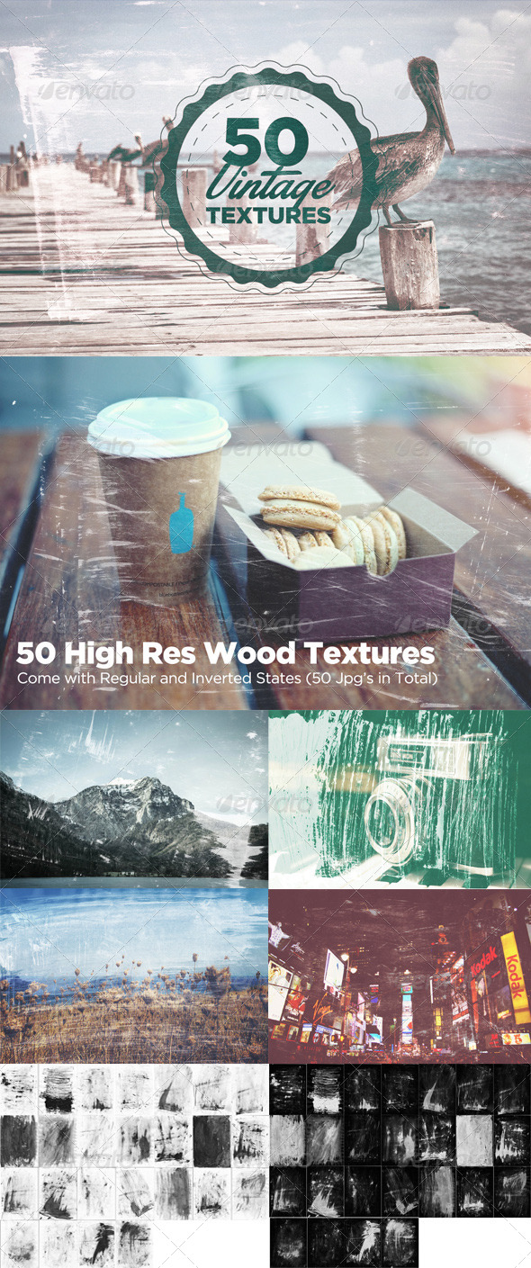 50 Vintage Grain Textures - Art Textures