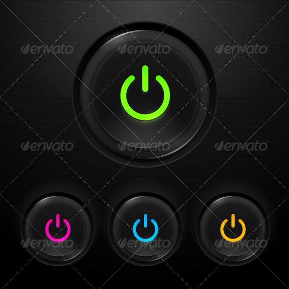 Power Buttons - Technology Conceptual