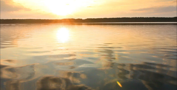 Sunset On A Calm Lake