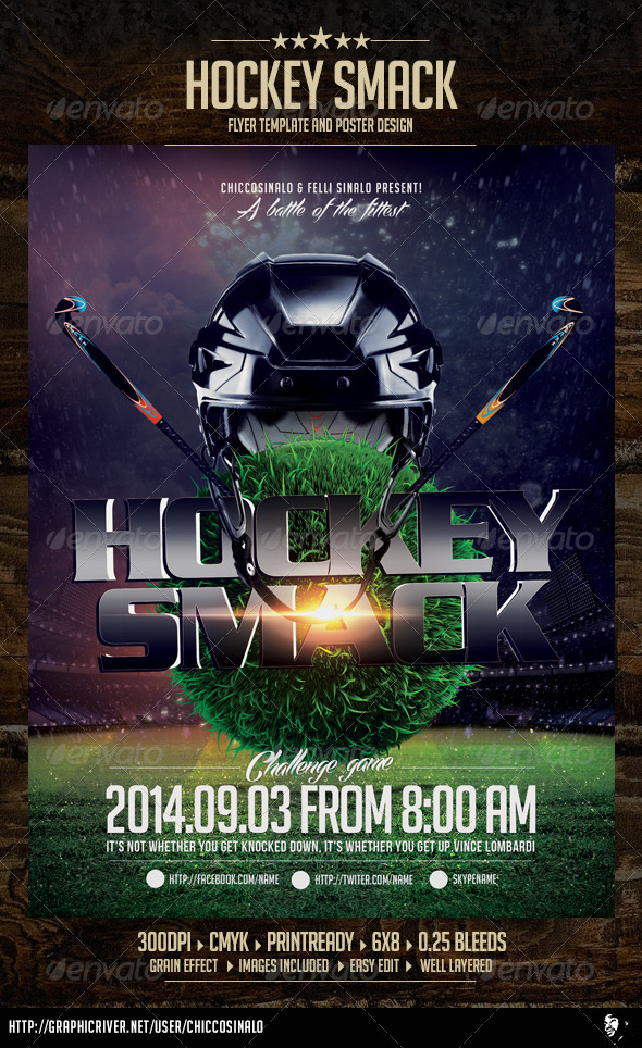 Hockey Smack Flyer Template - Flyers Print Templates