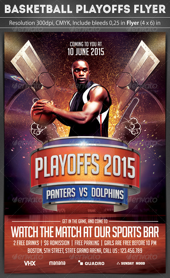 Basketball Playoffs Flyer - Sports Events