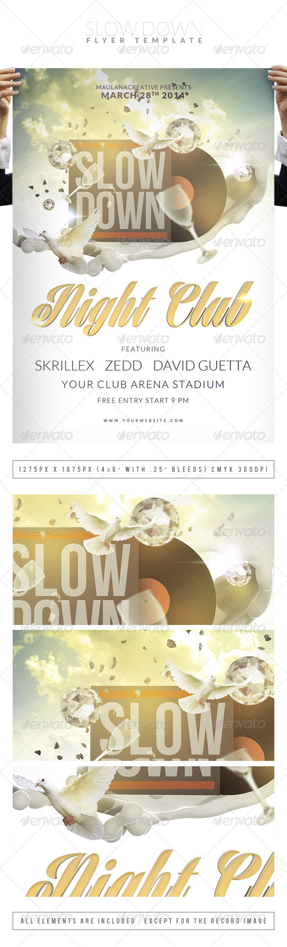 Slow Down Flyer Template - Clubs & Parties Events