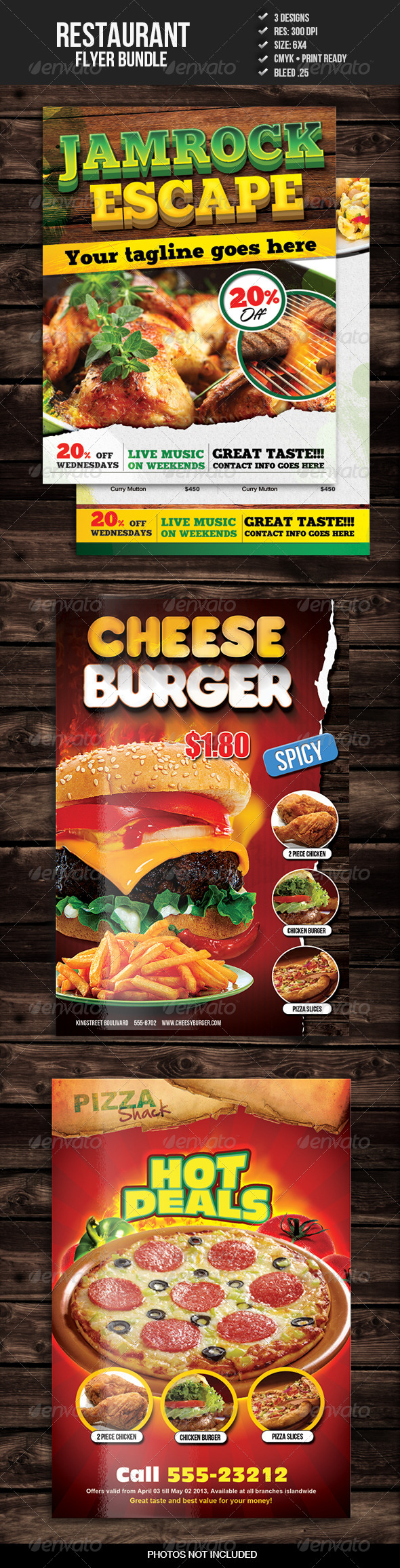 Restaurant Flyer Bundle - Restaurant Flyers
