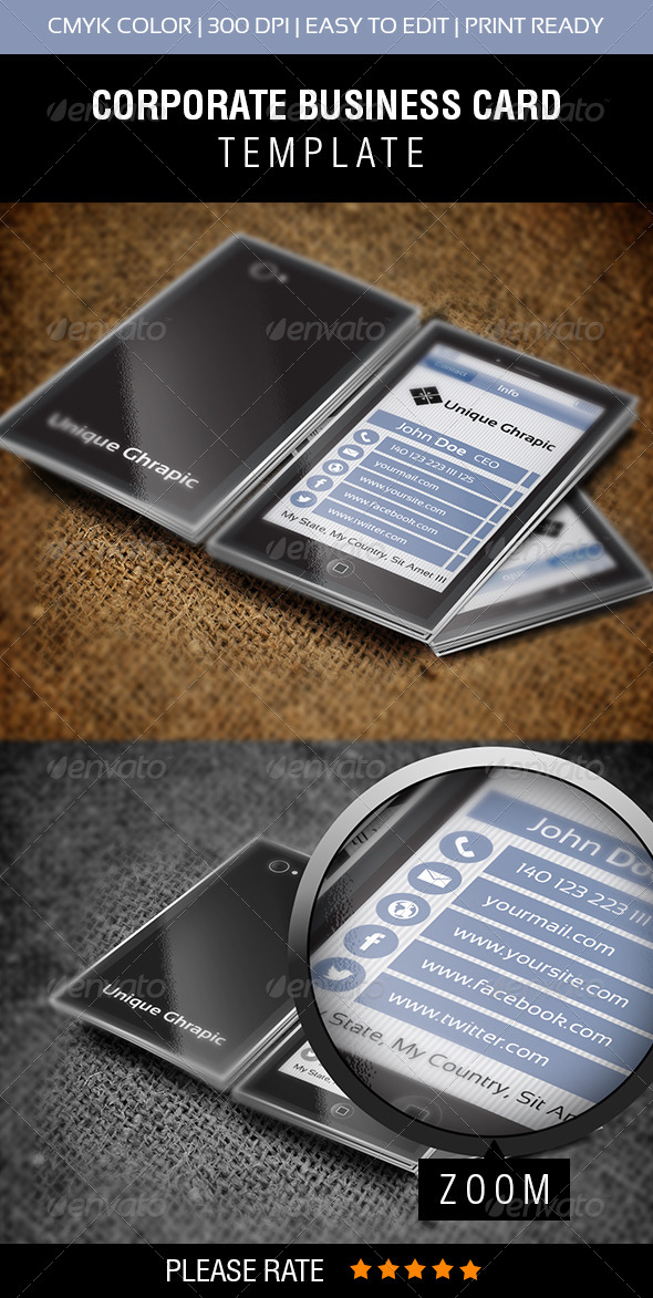 Mobile Phone Vol-2 Business Card - Corporate Business Cards