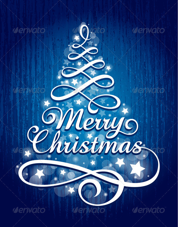 Calligraphic Christmas lettering