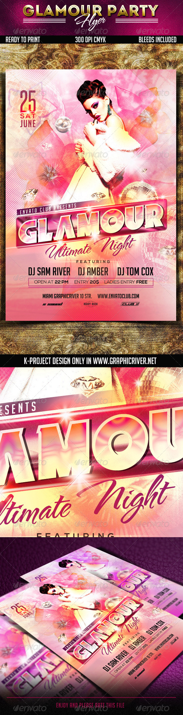 Glamour Party Flyer - Clubs & Parties Events