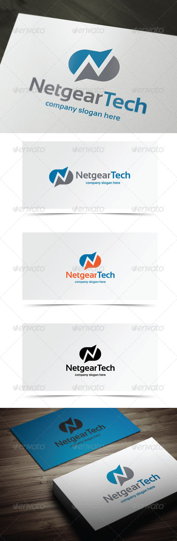 Netgear Tech - Letters Logo Templates