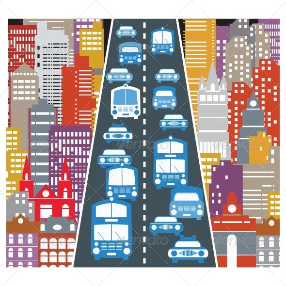 Automobile Traffic - Buildings Objects