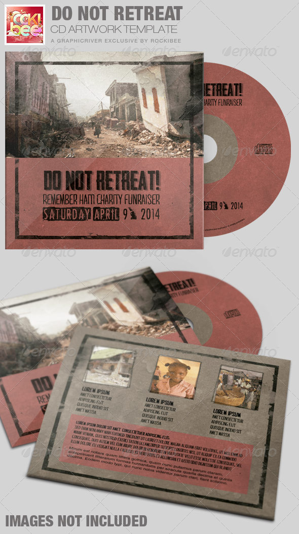 Do Not Retreat Charity CD Artwork Template - CD & DVD Artwork Print Templates