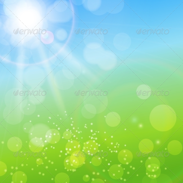 Summer Abstract Background with Grass - Flowers & Plants Nature