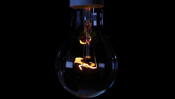 Bulb On A Black Background Closeup