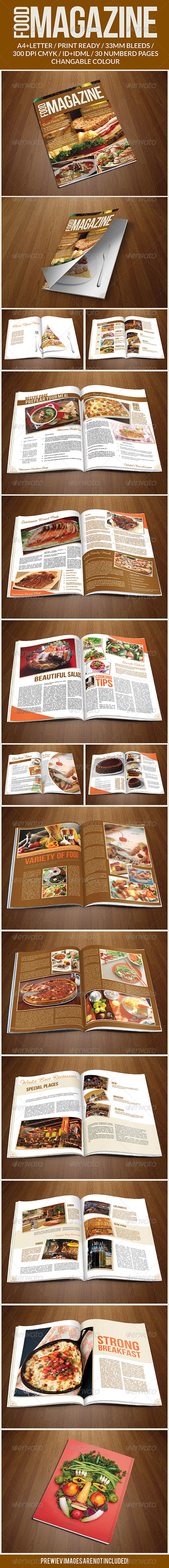 Food Magazine Template - Magazines Print Templates