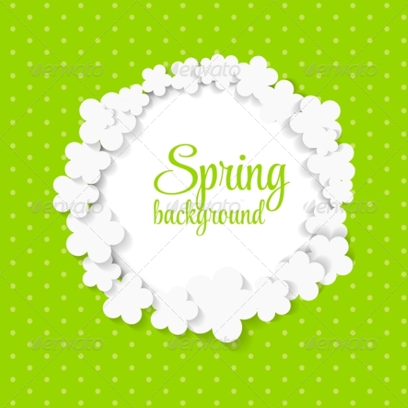 Spring Background with Paper Flowers - Backgrounds Decorative