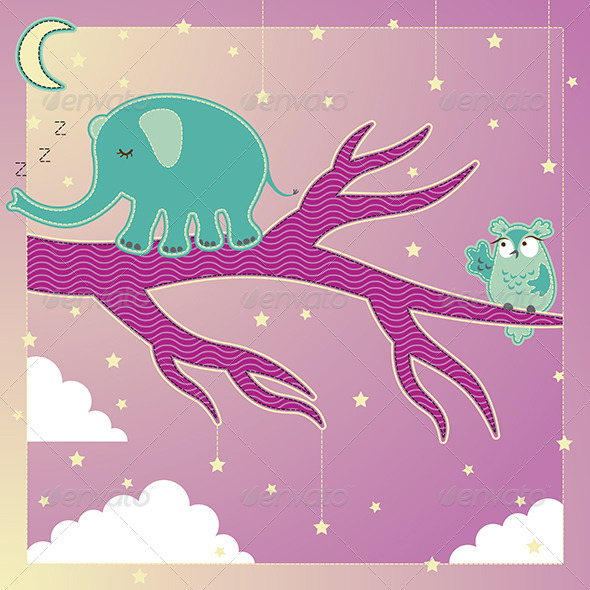 Sleepwalking Dream World Vector - Animals Characters