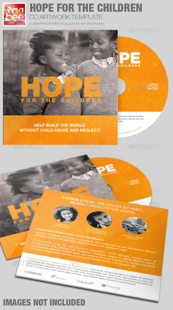 Hope for the Children Charity CD Artwork Template - CD & DVD Artwork Print Templates