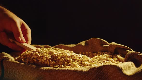 Grocery Cornflakes on Black Background Closeup alt