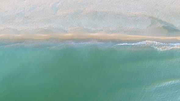 Aerial Top View Made By Drone of a Calm Sea Shore
